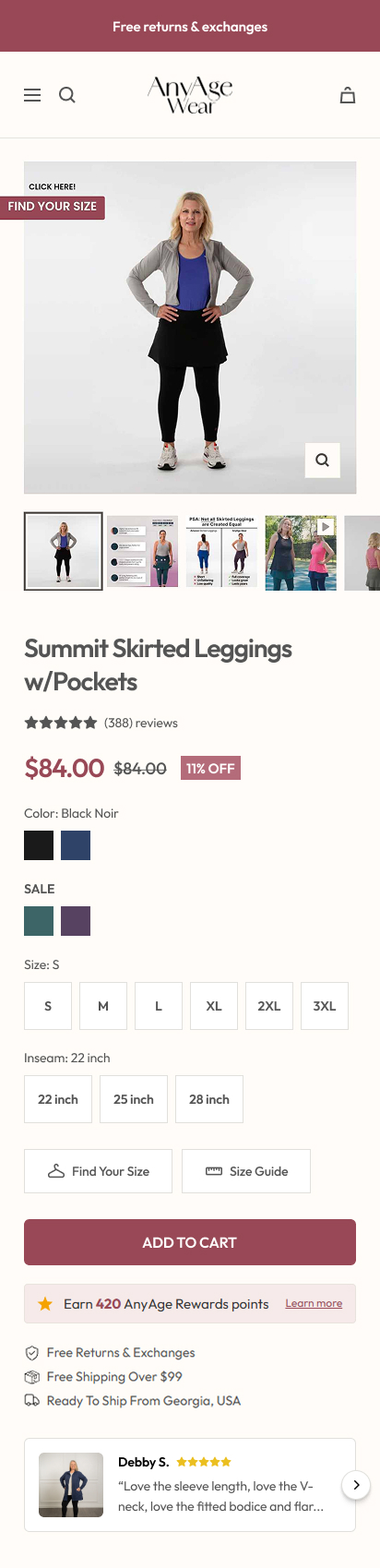 Control: Single product PDP