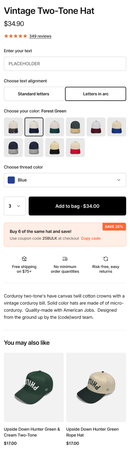 Variant: Tiered spend-and-save