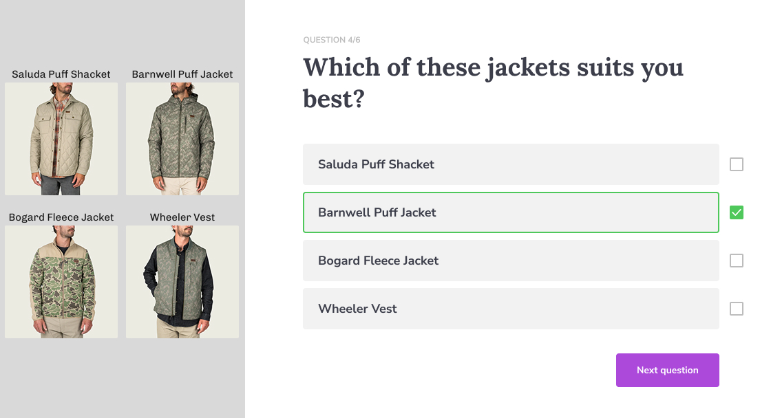Variant: Guided quiz