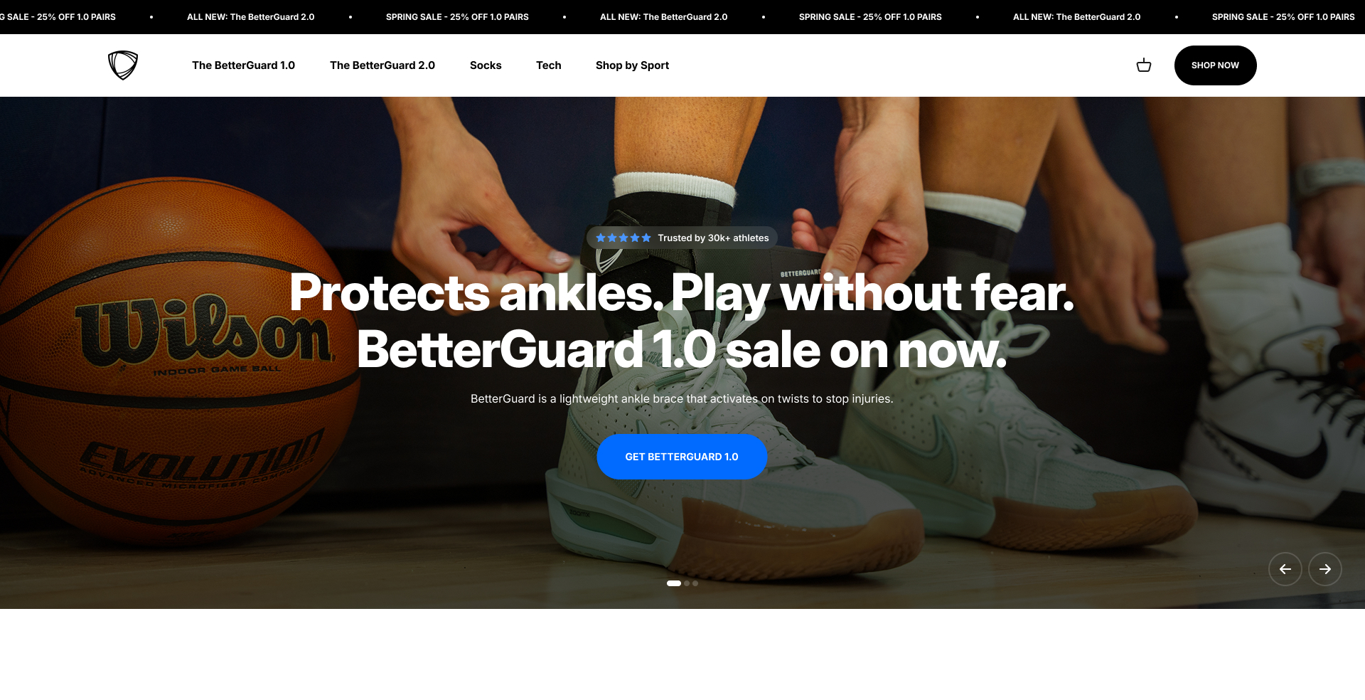 Control: Standard announcement bar